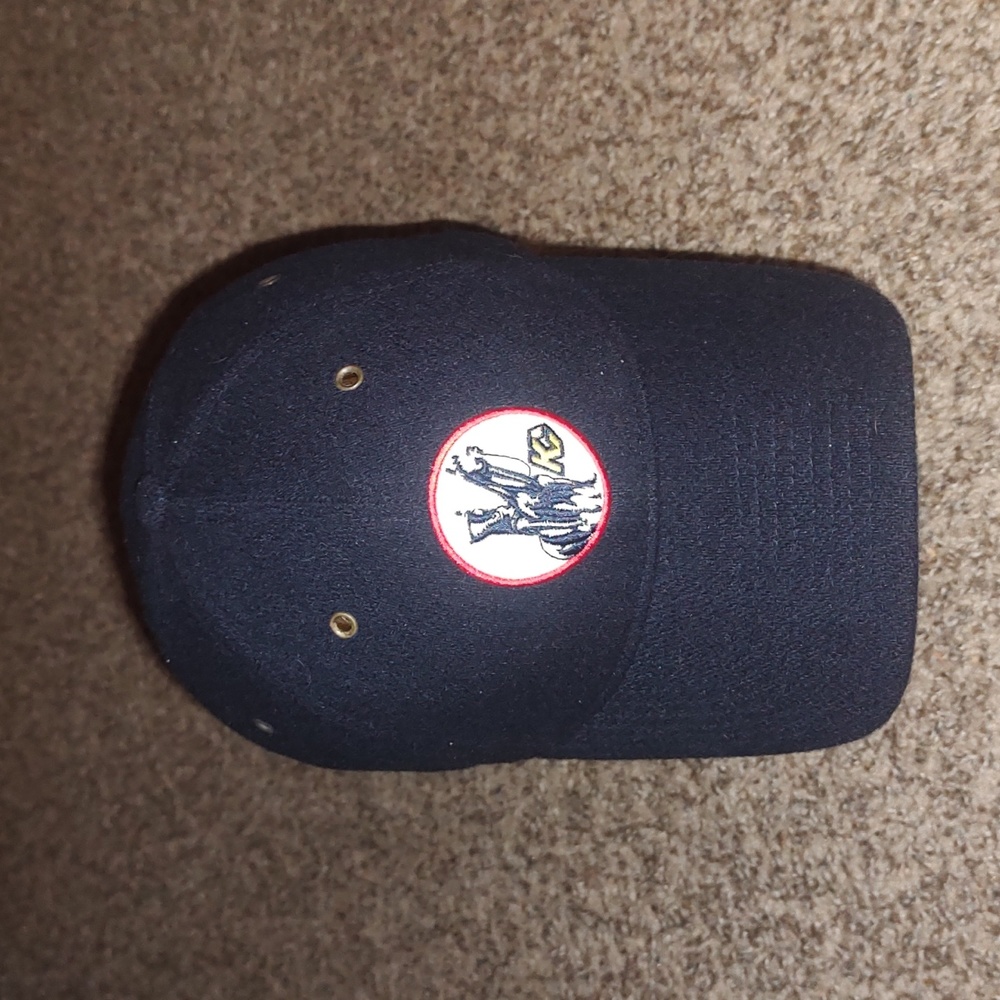 NHL Kansas City Scouts Vintage Throwback Blue Clean Up Fitted Wool Hat